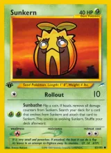 Sunkern · Neo Destiny Pokémon card