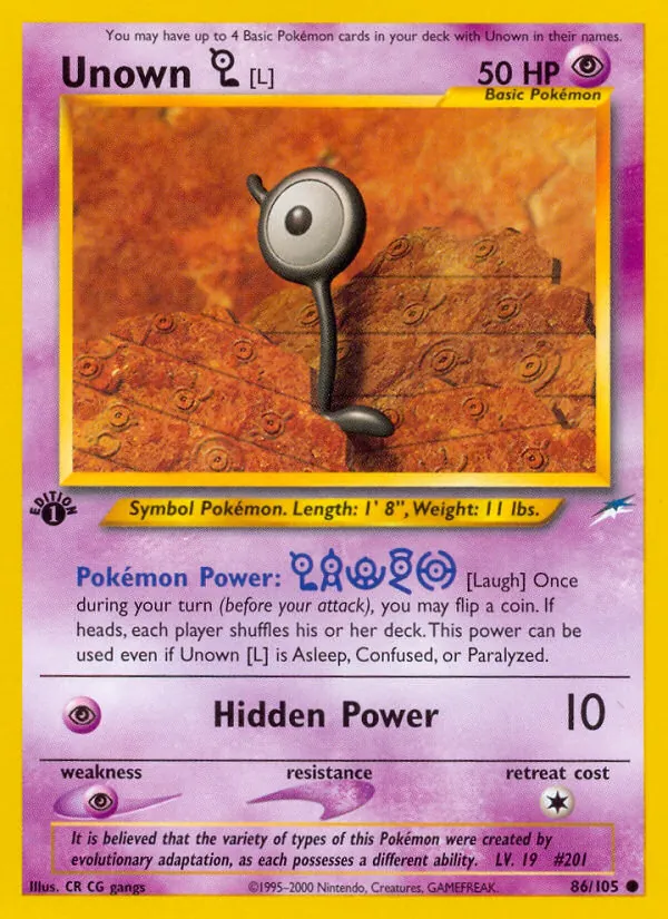 Unown [L] full card art