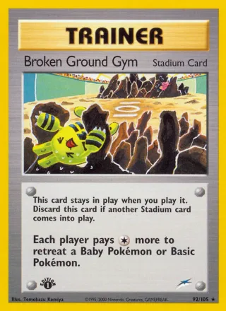 Broken Ground Gym #92 · Neo Destiny Pokémon card