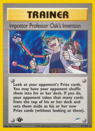 Impostor Professor Oak's Invention #94 · Neo Destiny Pokémon card