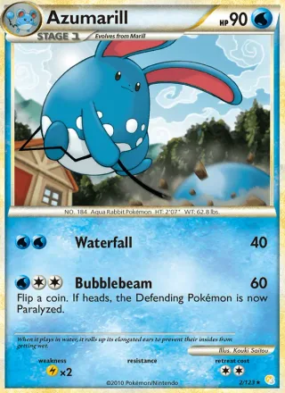 Azumarill #2 · HeartGold SoulSilver Pokémon card