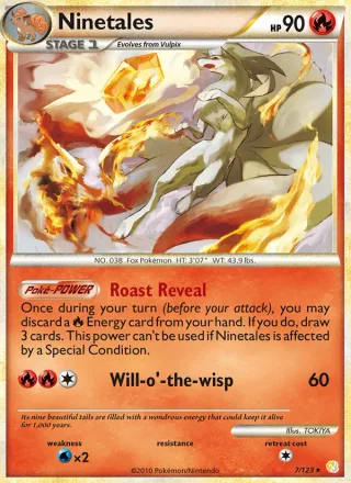 Ninetales #7 · HeartGold SoulSilver Pokémon card
