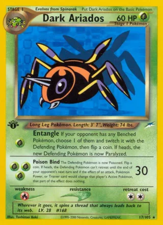 Dark Ariados #17 · Neo Destiny Pokémon card