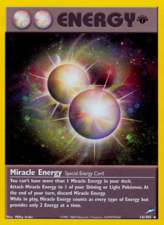 Miracle Energy #16 · Neo Destiny Pokémon card