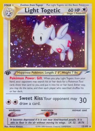 Light Togetic #15 · Neo Destiny Pokémon card