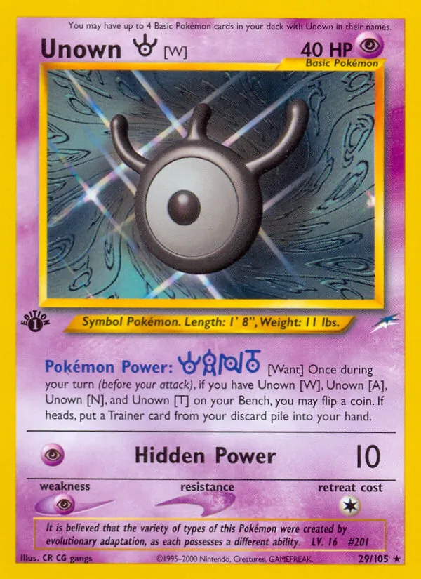 Unown [W] full card art