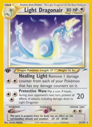 Light Dragonair #22 · Neo Destiny Pokémon card