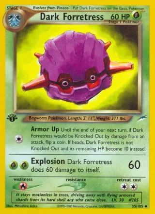 Dark Forretress #35 · Neo Destiny Pokémon card