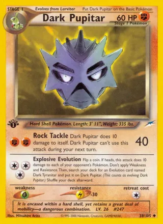Dark Pupitar #38 · Neo Destiny Pokémon card