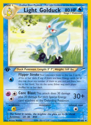 Light Golduck #47 · Neo Destiny Pokémon card