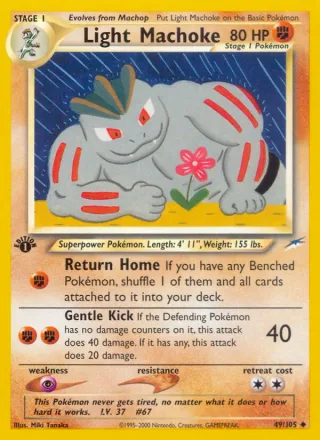 Light Machoke #49 · Neo Destiny Pokémon card