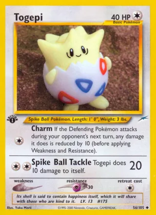 Togepi #56 · Neo Destiny Pokémon card