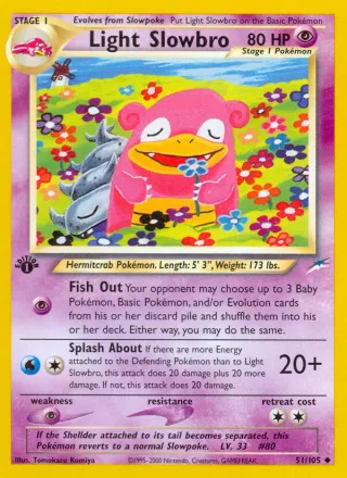 Light Slowbro #51 · Neo Destiny Pokémon card