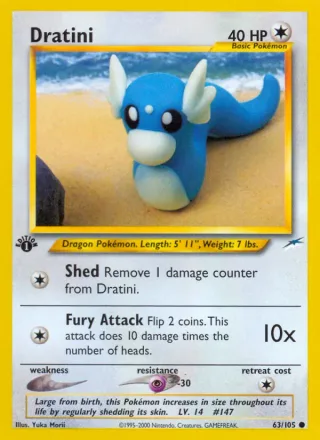 Dratini #63 · Neo Destiny Pokémon card