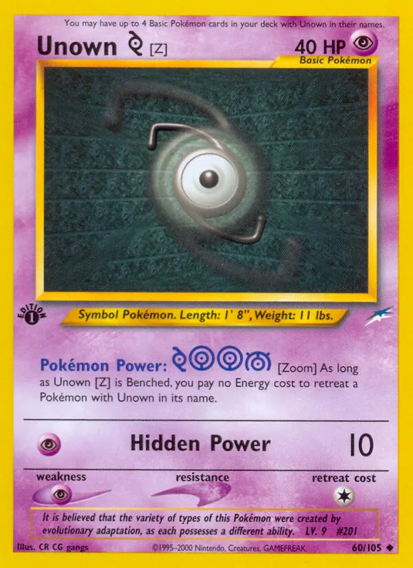 Unown [Z] full card art