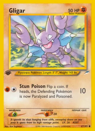 Gligar #67 · Neo Destiny Pokémon card