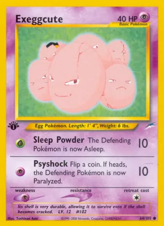 Exeggcute #64 · Neo Destiny Pokémon card