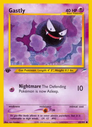 Gastly #65 · Neo Destiny Pokémon card