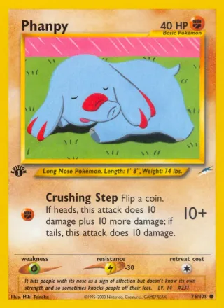 Phanpy #76 · Neo Destiny Pokémon card