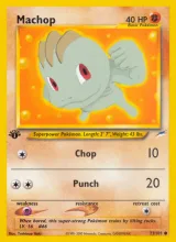 Machop · Neo Destiny Pokémon card