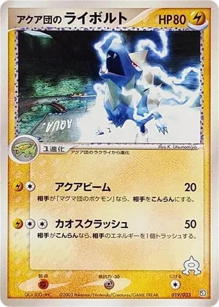Team Aqua's Manectric #019 · Aqua Deck Kit Pokémon Japan card