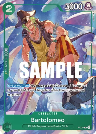 Bartolomeo (Event Pack Vol. 1) #P-029-event-pack-vol-1 · One Piece Promotion Cards One Piece card