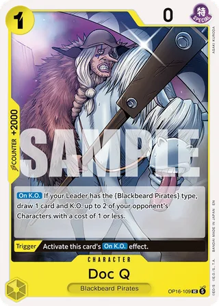 Doc Q #OP16-109 · The Time of Battle Release Event Cards One Piece card