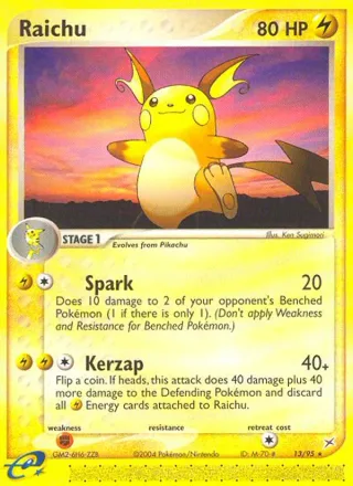 Raichu #13 · Team Magma vs Team Aqua Pokémon card