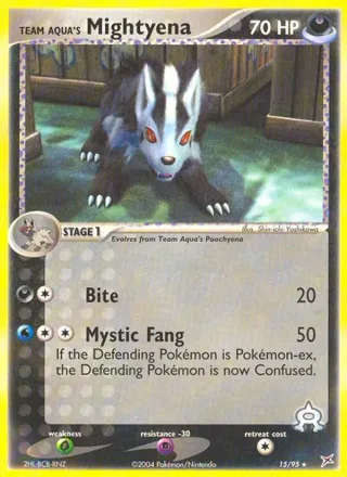 Team Aqua's Mightyena #15 · Team Magma vs Team Aqua Pokémon card