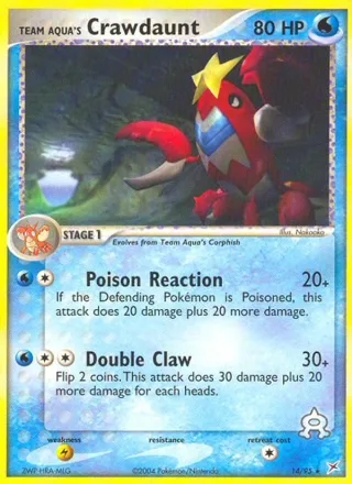 Team Aqua's Crawdaunt #14 · Team Magma vs Team Aqua Pokémon card