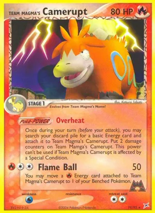 Team Magma's Camerupt #19 · Team Magma vs Team Aqua Pokémon card