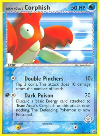 Team Aqua's Corphish #26 · Team Magma vs Team Aqua Pokémon card