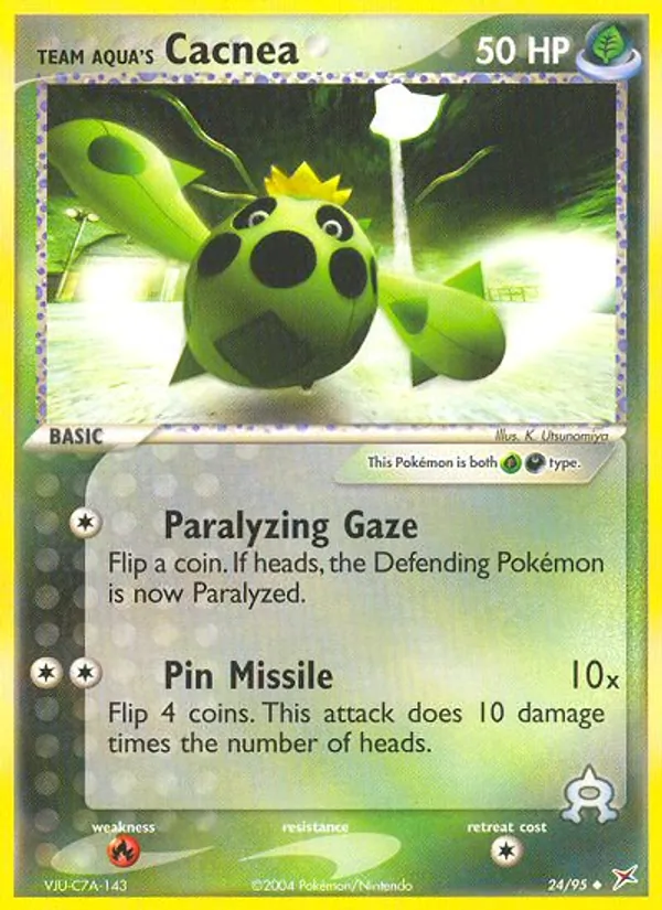 Team Aqua's Cacnea full card art