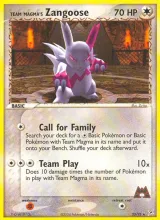 Team Magma's Zangoose · Team Magma vs Team Aqua Pokémon card