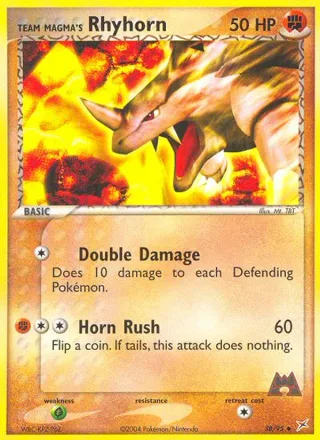 Team Magma's Rhyhorn #38 · Team Magma vs Team Aqua Pokémon card