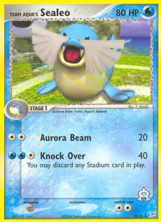 Team Aqua's Sealeo #31 · Team Magma vs Team Aqua Pokémon card