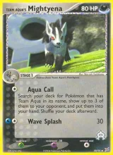 Team Aqua's Mightyena · Team Magma vs Team Aqua Pokémon card