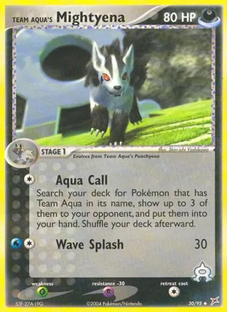 Team Aqua's Mightyena #30 · Team Magma vs Team Aqua Pokémon card