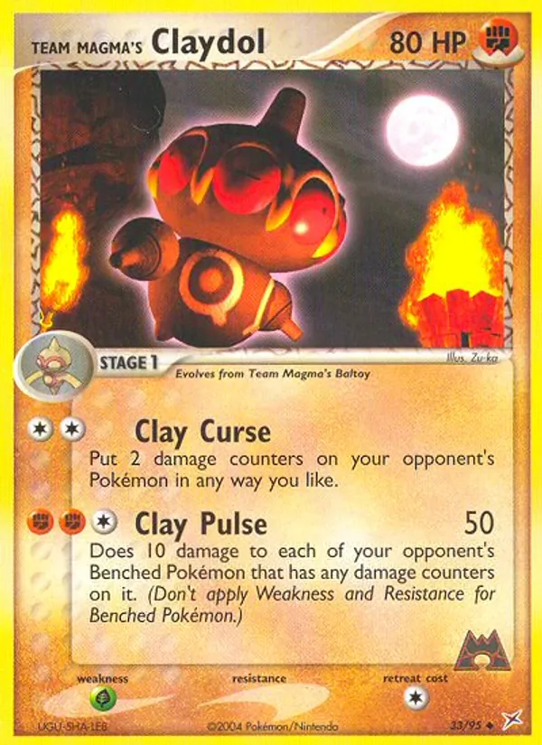Team Magma's Claydol full card art