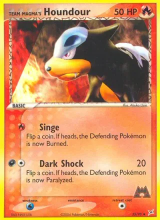 Team Magma's Houndour #35 · Team Magma vs Team Aqua Pokémon card
