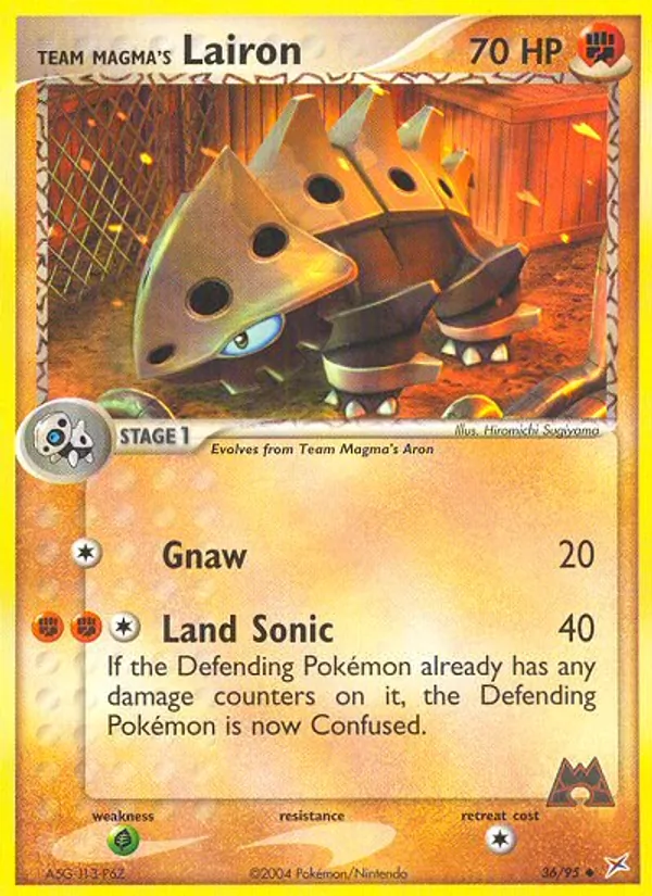 Team Magma's Lairon full card art
