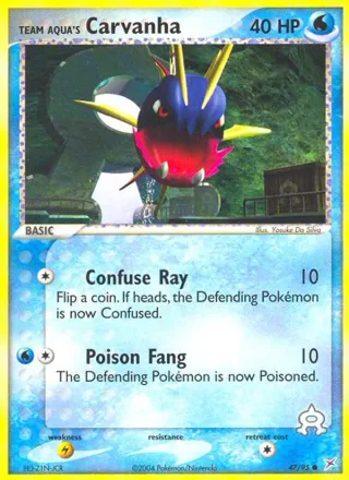 Team Aqua's Carvanha #47 · Team Magma vs Team Aqua Pokémon card