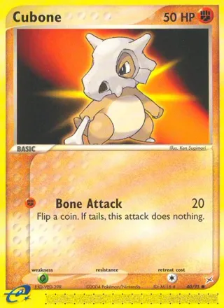 Cubone #40 · Team Magma vs Team Aqua Pokémon card
