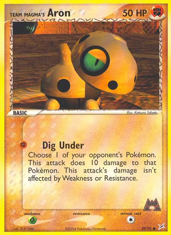 Team Magma's Aron full card art