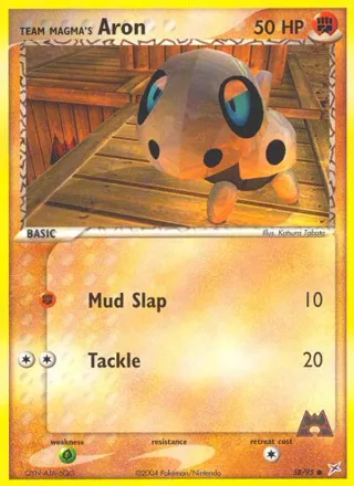 Team Magma's Aron #58 · Team Magma vs Team Aqua Pokémon card