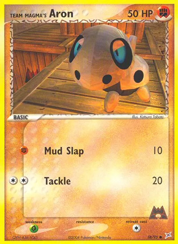 Team Magma's Aron full card art