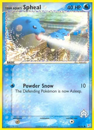 Team Aqua's Spheal #56 · Team Magma vs Team Aqua Pokémon card