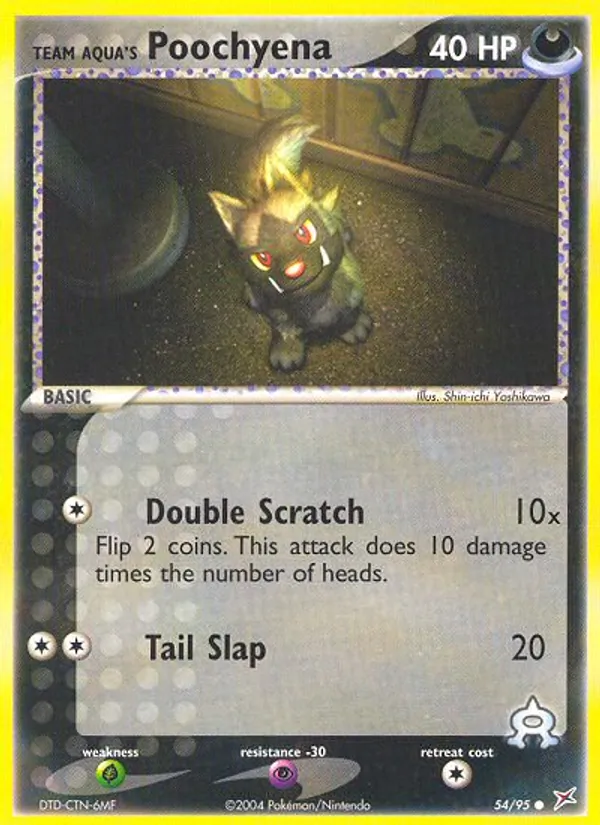 Team Aqua's Poochyena full card art