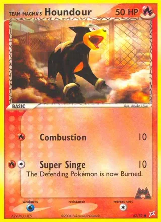 Team Magma's Houndour #62 · Team Magma vs Team Aqua Pokémon card