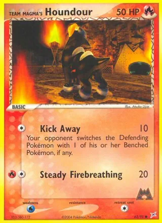 Team Magma's Houndour #63 · Team Magma vs Team Aqua Pokémon card